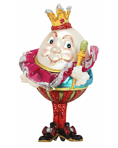 Gisela Graham Painted Humpty Dumpty Glass Decorartion 15cm
